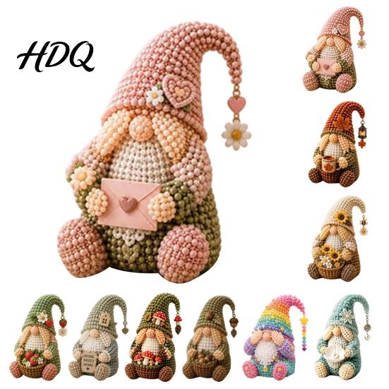 Bead Crafting Set Gnome Craft Kit Tiny Beaded DIY Cute Kit Art for Adults Teens Unique Home Decor Handmade Gift Creative Decoration