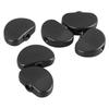 6 Pcs Guitar Machine Head Button Half Round Plastic Comfortable Grip Universal Tuning Peg Replacement Tip Black