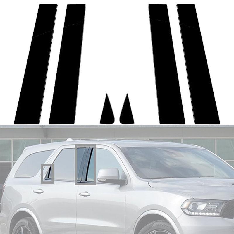 Adesivi Pilastro B C Neri, Facili da Installare, Rivestimento Finestrino in PC, Antigraffio, Parti per Styling Esterno Adatte per Dodge Durango 2011-2024