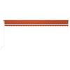 Awning Motorised Retractable 600x300 Cm Orange and Brown\