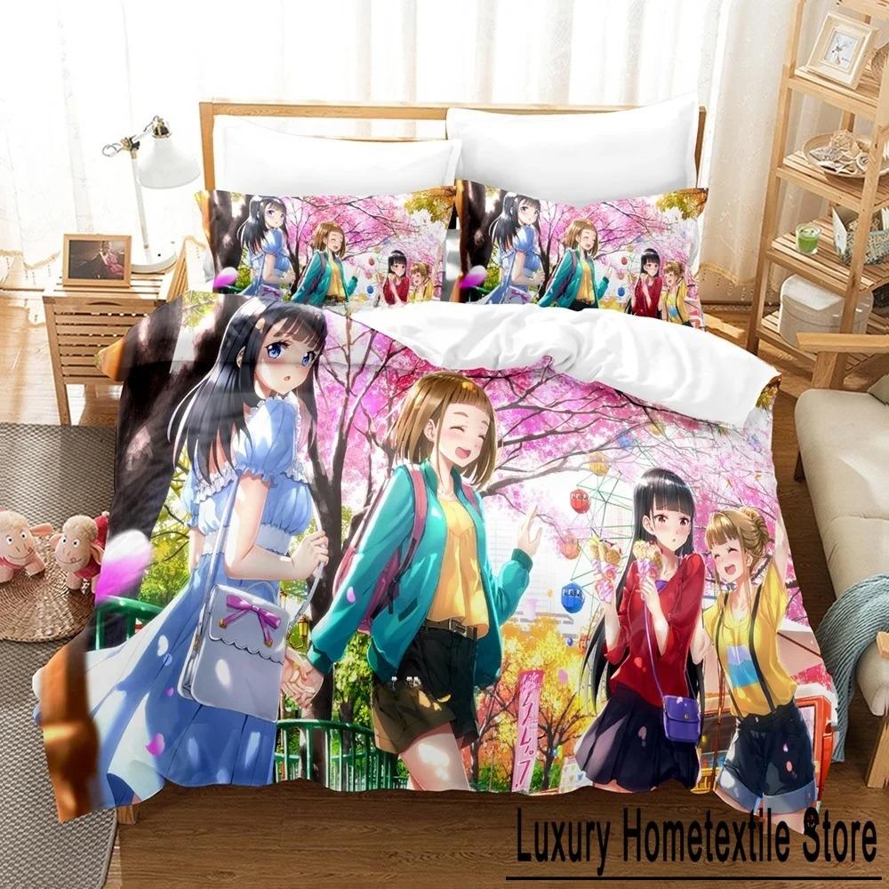 Anime A Place Further Than The Universe Bedding Set Single Twin Full Queen King Size Soft Duvet Cover 70x133cm 2pcs