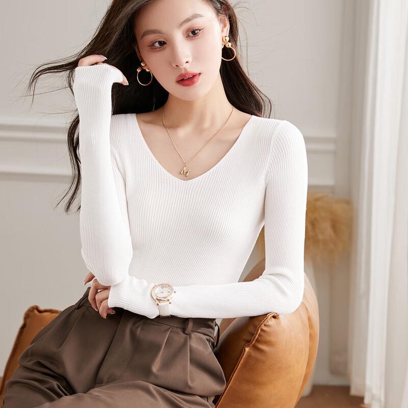 Women's 100% Mulberry Silk V-Neck Knit Sweater