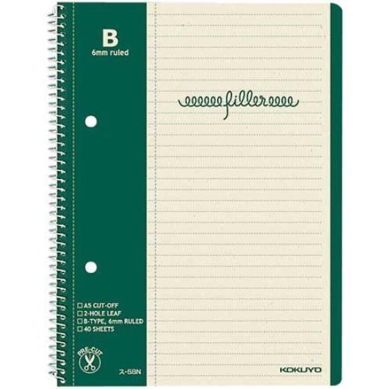 

KOKUYO filler notebook A5 margin lined 40 sheets 10 books B-ruled