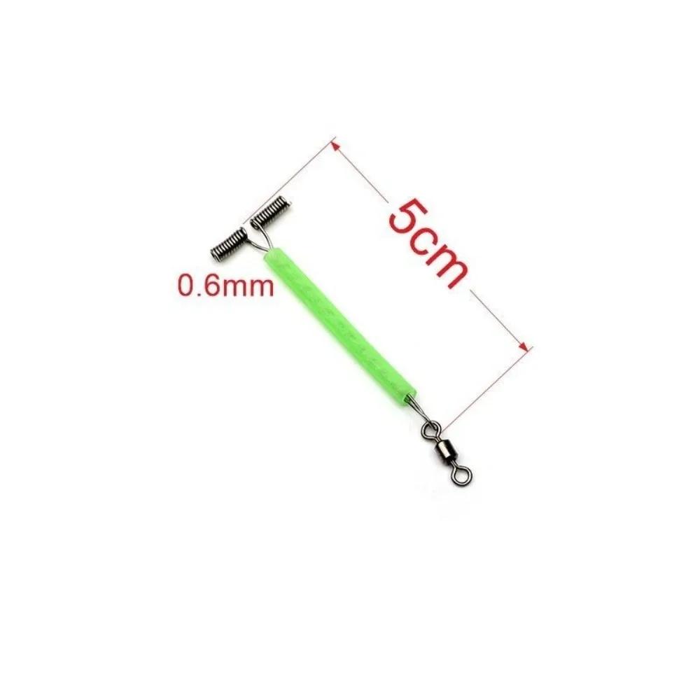 20pcs Fluorescence Bushing Sea Fishing Swivels T-Shaped Structure Tube Design Anti-Tangle Swivels Anti-Tangle Design