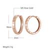 Simple Glossy Round Hoop Earrings For Women Fashion  Rose Gold Color Party High Quality Daily Fine Jewelry