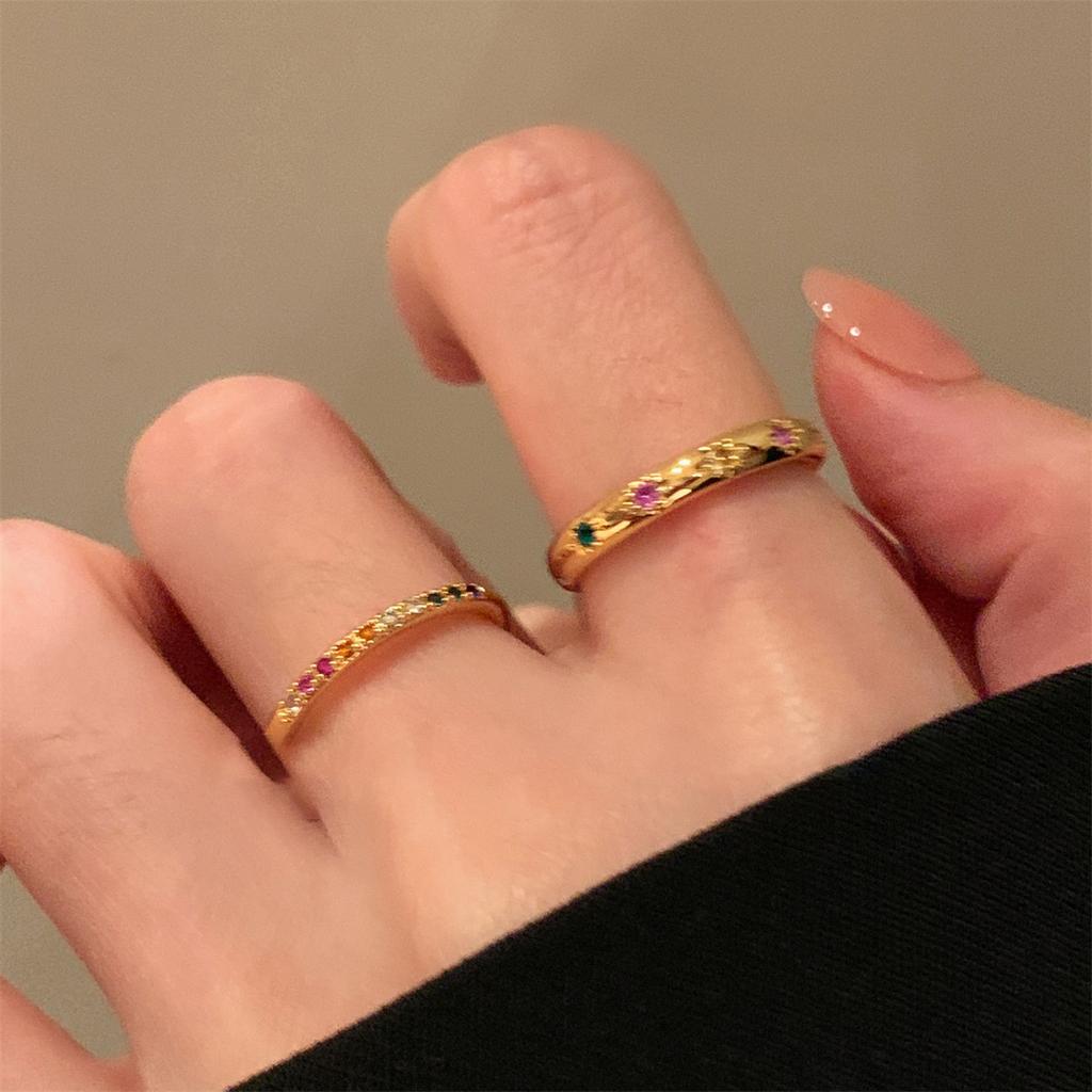 New Chinese Zircon Water Drop Gourd Adjustable Ring Cold Feeling Index Finger Ring Retro Jewelry Women
