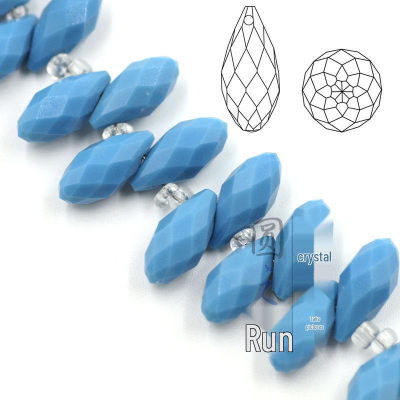 Crystal Glass Teardrop Beads 6x12MM Horizontal Hole for Handmade Jewelry DIY.