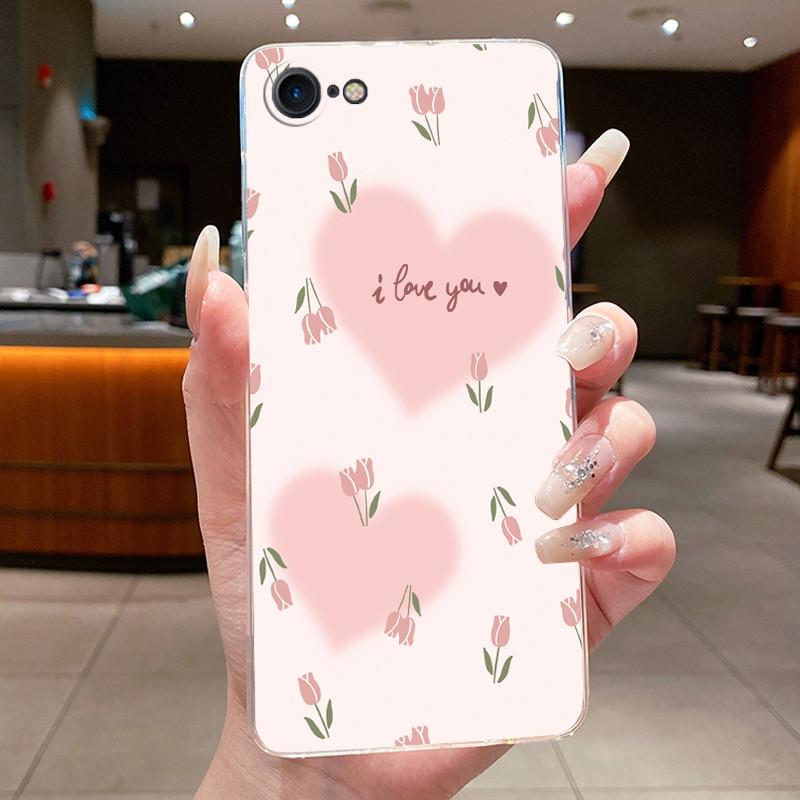 Flowers Case For iphone 7 8 Plus SE 2020 Capa Clear Soft Silicone Phone Covers For iphone 7plus 8+ Fundas Pattern Transparent