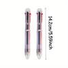 20 PCS Multicolor Ballpoint Pen 6 Colors 0.5mm RetractableTransparent Simple Ballpoint Pens Suitable Office School Use Graduation Season Back School
