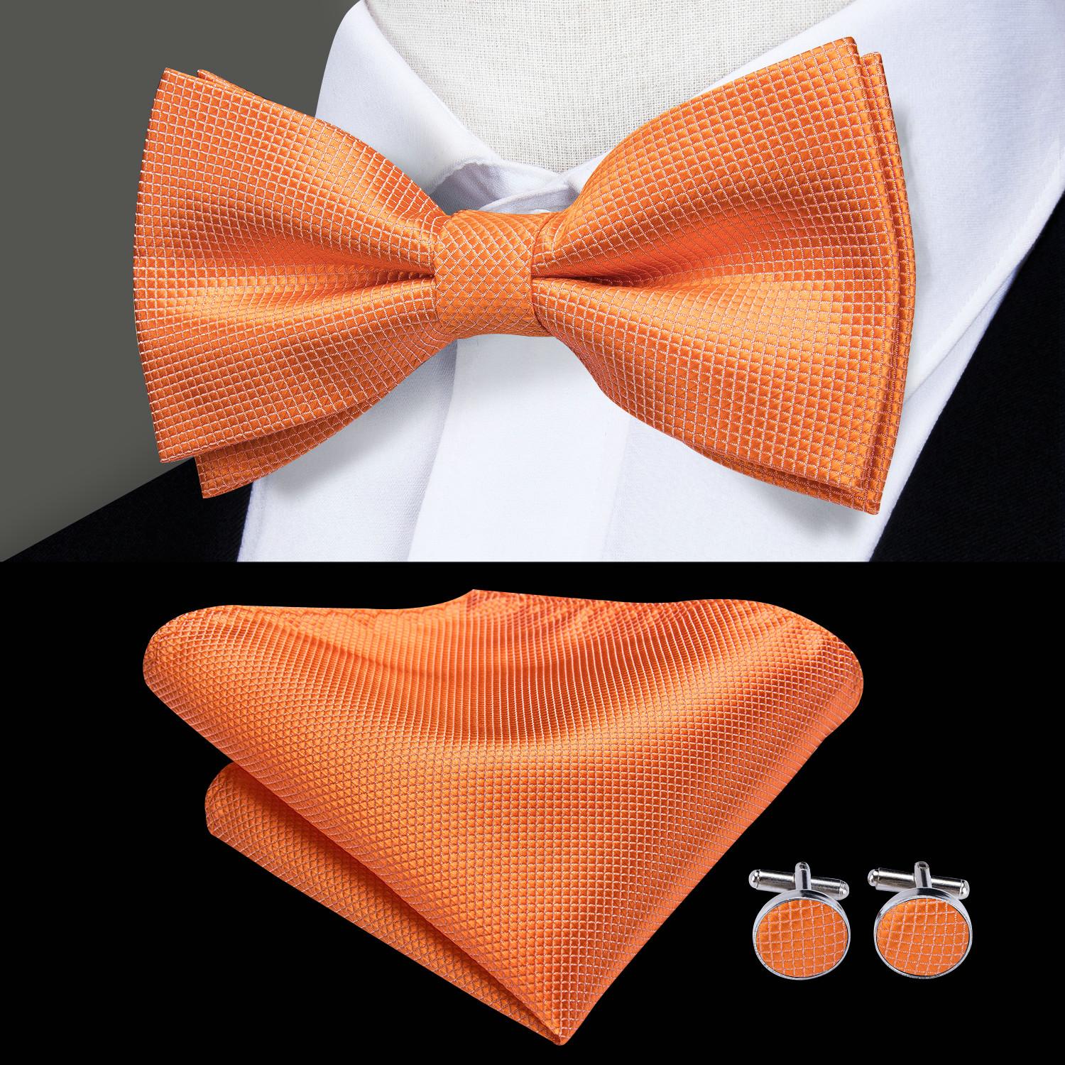 

Чоловічі краватки Hi-Tie High Grade Casual Bowtie Set Formal Wedding Party Краватки для чоловіків Метелик/Запонки/Ханкі 517