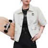 FILA Fusion Loose Fit Polo Short Sleeve Shirt Women shirts Cloud-White T11W433401F-WT