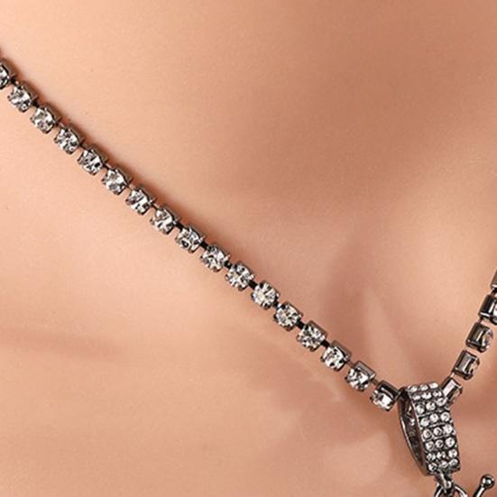 Women Butterfly Necklace, with Full Diamond Pendant Choker, And Alloy Plating Multiple Colors Design, Durable Necklace for Date Party