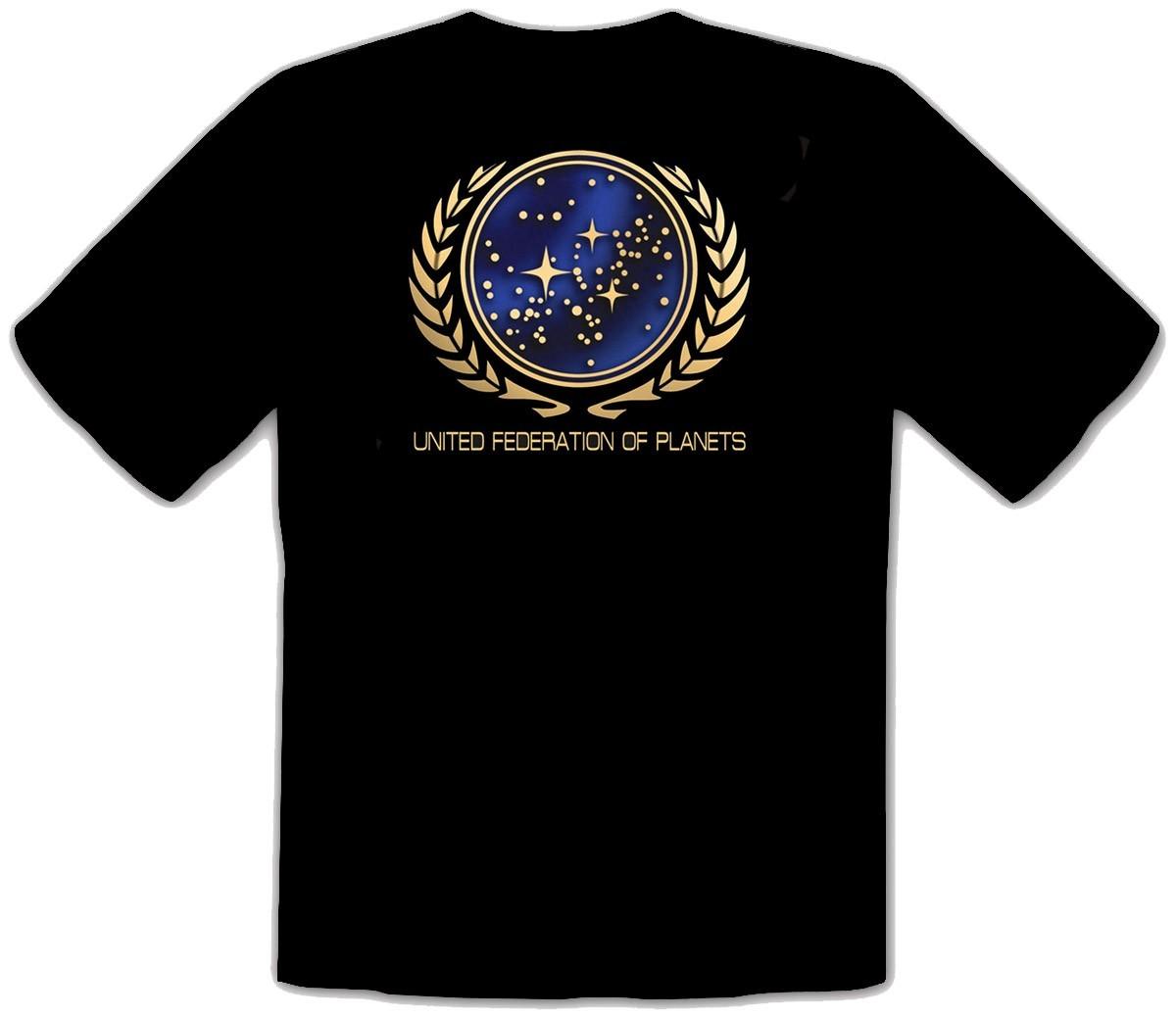 Star Trek Wars United Federation of Planet Black T-shirt 317SWKids XXL