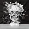 3D printed fashionable boutique skull and rose super soft ultra-fine fiber bed sheet set, children and adults full-size with zip