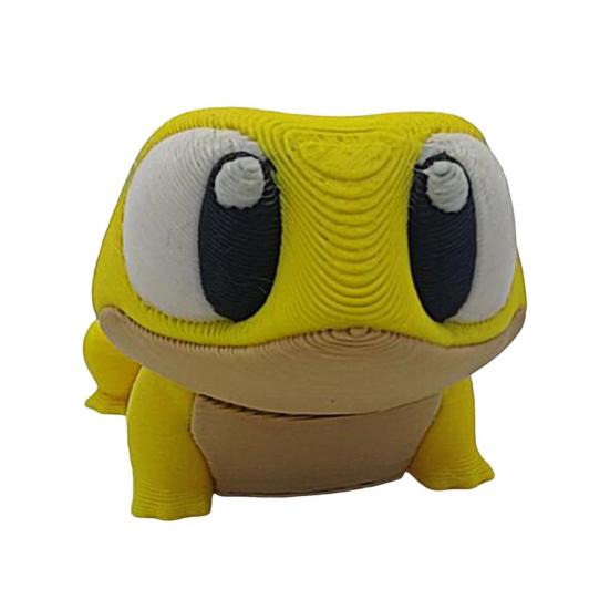 3D Printed Gecko Frog Figurine Movable Joints Big Eyes Frog Figure Articulated Animal Model Fidget Toy Desktop Decoration Ornament