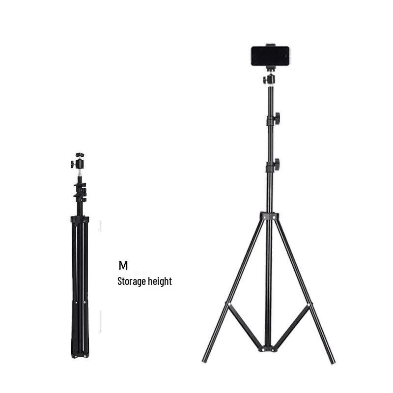 Trépied de sol multifonctionnel et support de téléphone avec anneau lumineux pour streaming en direct et photographie