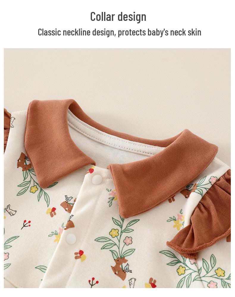 Neugeborenen Baumwoll Baby Strampler Set - 5 Teile für Frühling & Herbst, Kurzarm Schlafanzüge