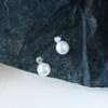 925 Sterling Silver Simple Crystal Pearl Stud Earrings Women Fashion Charm Anniversary Gift Jewelry