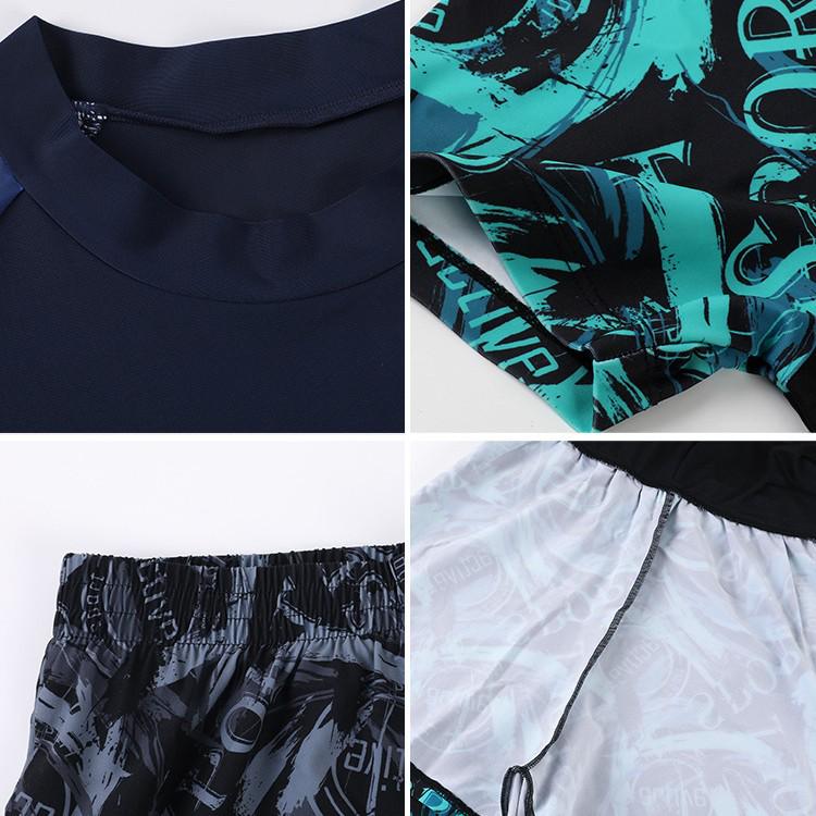 Two-Piece Quick-Dry Sun Protection Swimwear for Older Boys - Customizable Anti-Embarrassment Hot Spring Set (2026)