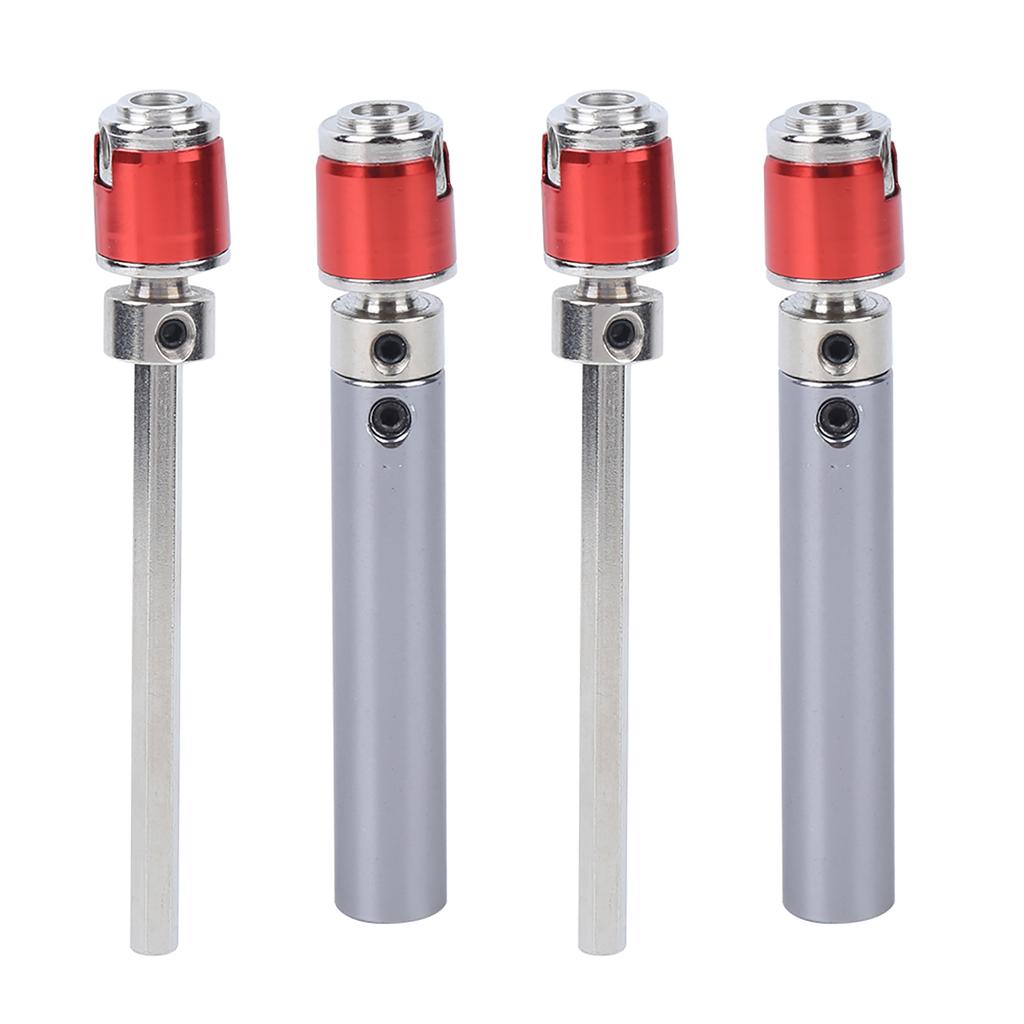 2 Set Metal Transmission Drive Shaft Upgrade Parts Fit for Axial SCX10 D90 1 10 RC CarSilver Red