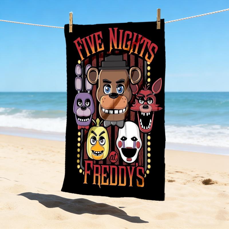 Fnaf Horror Stylish Digital Printing Beach Towel Quick Drying Absorbent Blanket For Beach Pool Gym Travel Christmas Gift C9211964