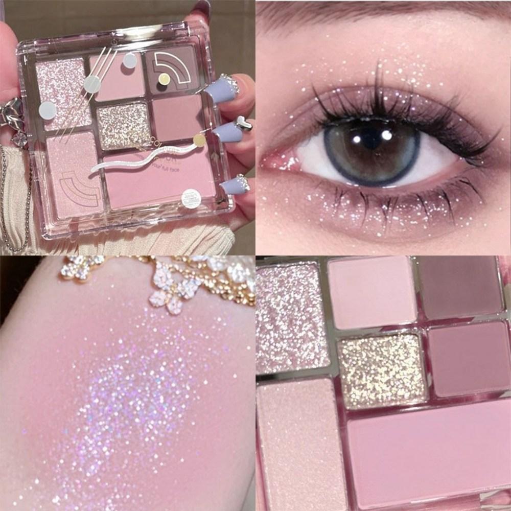 Makeup mixing mixing acrylic palette tint square kit makeup pearly eye shadow iris purple glitter 9 colors, 03 9-color 02