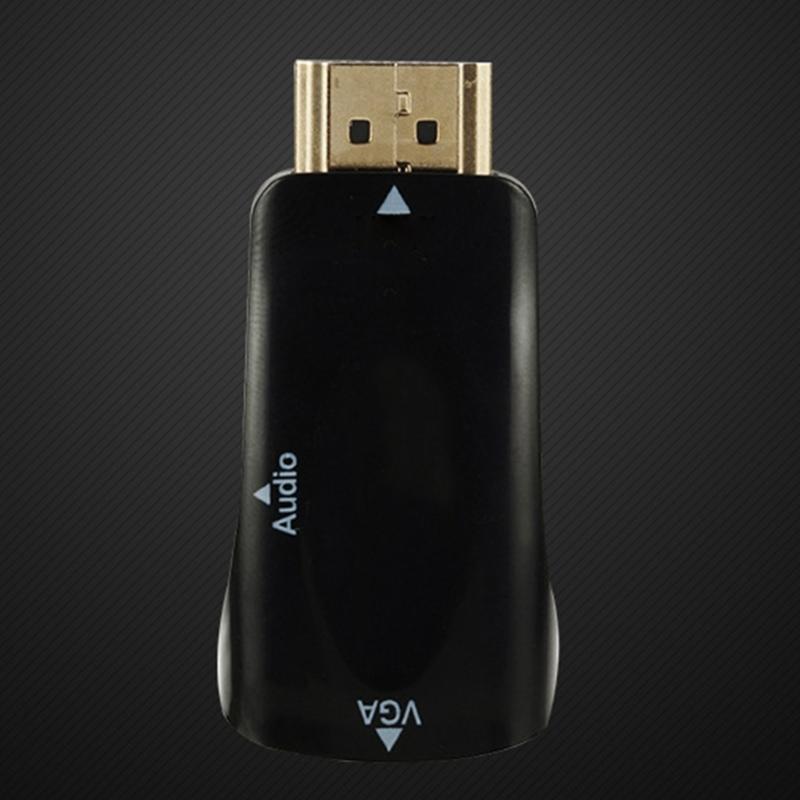 Highly Speed HDTV to VGA Converter Supports 1080P Full Clear Audios Cable for Projectors Display MultiScreens Adapter