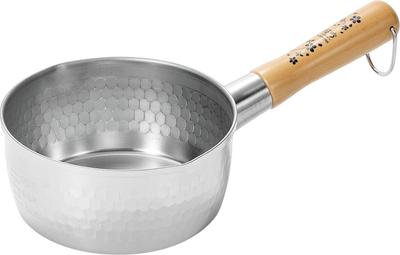 Yokoyama Yukihira Acier Inoxydable et Cuivre pour Casserole Induction et Gaz, (Résistant à la rouille), Graduations, Tsubame-no-Takumi Sakuragin, 16cm, Argent,