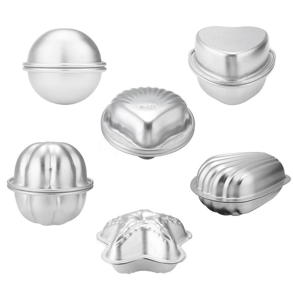 12pcs New Aluminum Metal Bath Bomb Mold Mould For DIY Fizzles Homemade Crafting