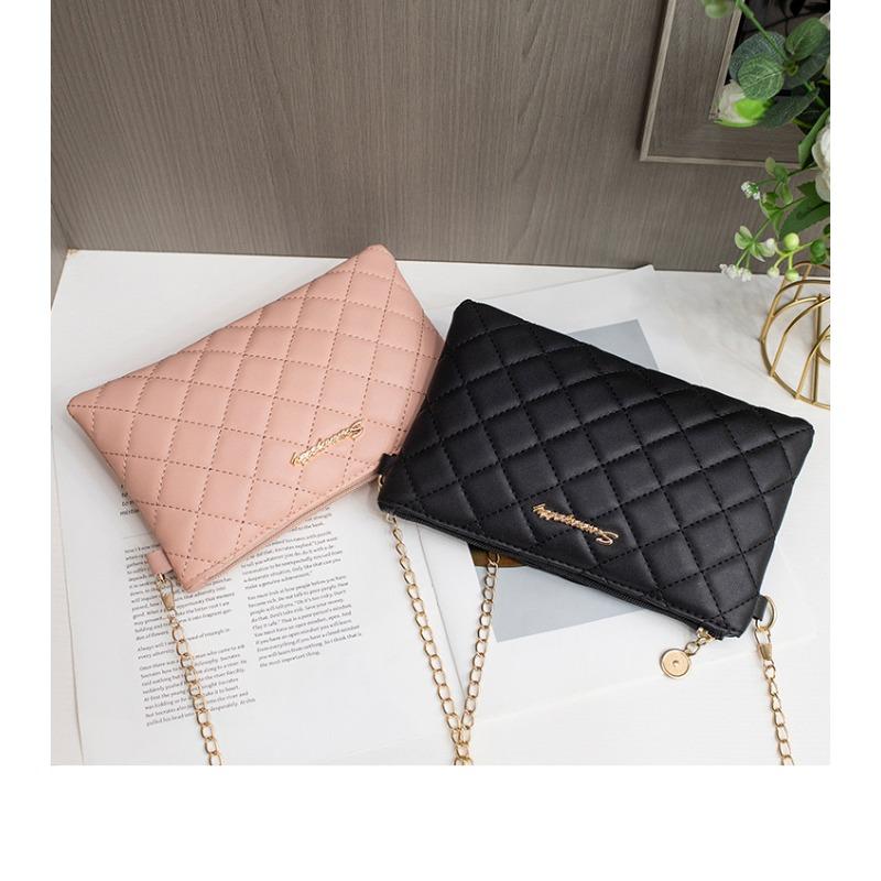 Small Bag, Diamond Grid Shoulder Bag, Women's Makeup Bag