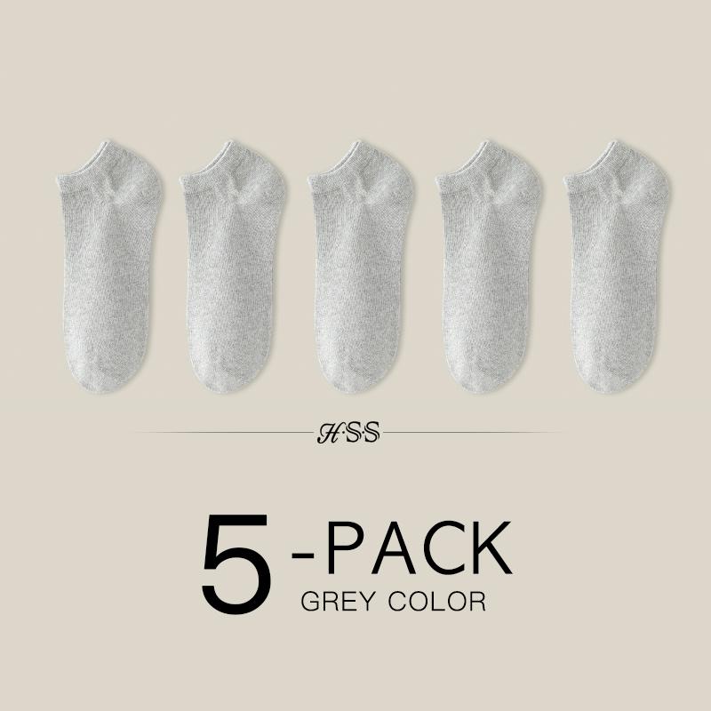 

Мужские носки HSS Brand 100% хлопок, летние тонкие дышащие носки высокого качества, невидимые носки-лодочки, черные, короткие для студентов, размер 39-44 38-44(US6-11)