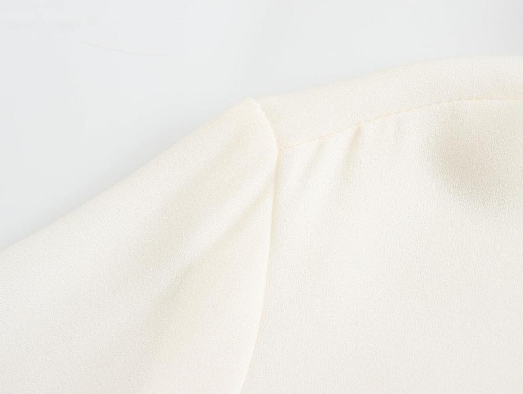Spring 2025 Women's Color Block Casual Loose Shirt with Pocket and Turn-Down Collar