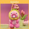 Plush Capybara Charming Keychain With Pink Hood Bubble Design Cute Gift