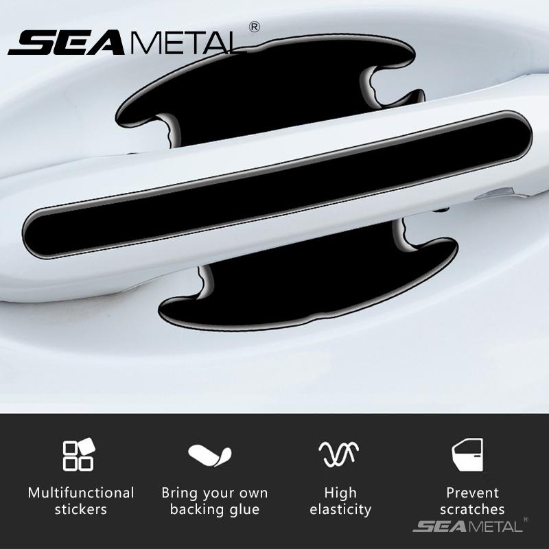 SEAMETAL 8 τεμ. Προστατευτικά Αυτοκόλλητα Αυτοκινήτου για Μπολ Χειρολαβής Πόρτας Αυτοκινήτου, Αντιχαρακτικά, Προστατευτικά, Λωρίδα Προστασίας από Συγκρούσεις, Εξωτερικά Εξαρτήματα