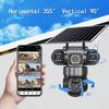 4G Solar WiFi Three-Lens Surveillance Camera with Remote Access