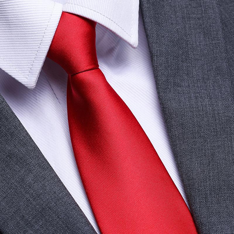 Married Men'S Red Zipper No-Tie Formal Tie Business Black Professional Groom Korean Version One-Pull Tie