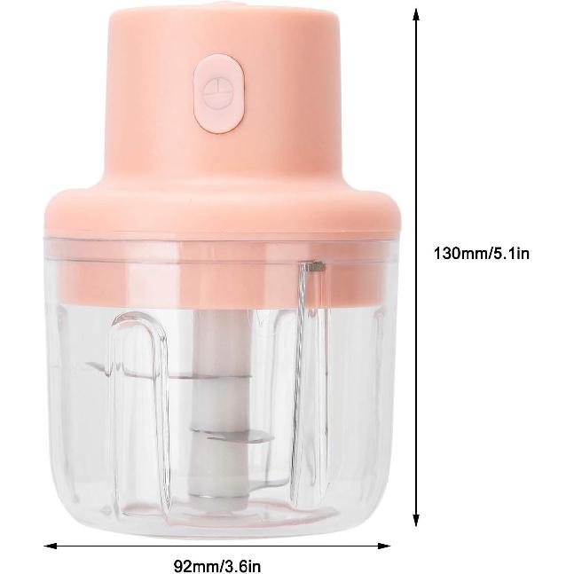 250Ml Electric Meat Grinder, USB Charging Kitchen Food Chopper, Multifunctional Complementary Food Mixer, Household Electric Food Processor for