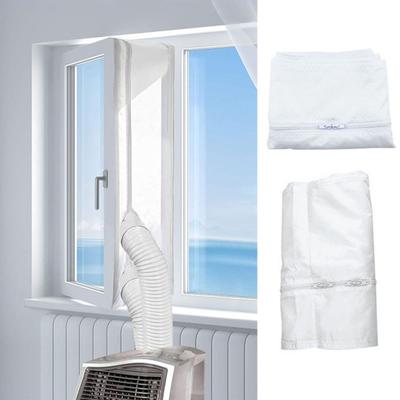 Window Seal Cloth for Portable AC, Adjustable Air Conditioner Window Vent Kit, No Drill Fabric Cover for Sliding Window