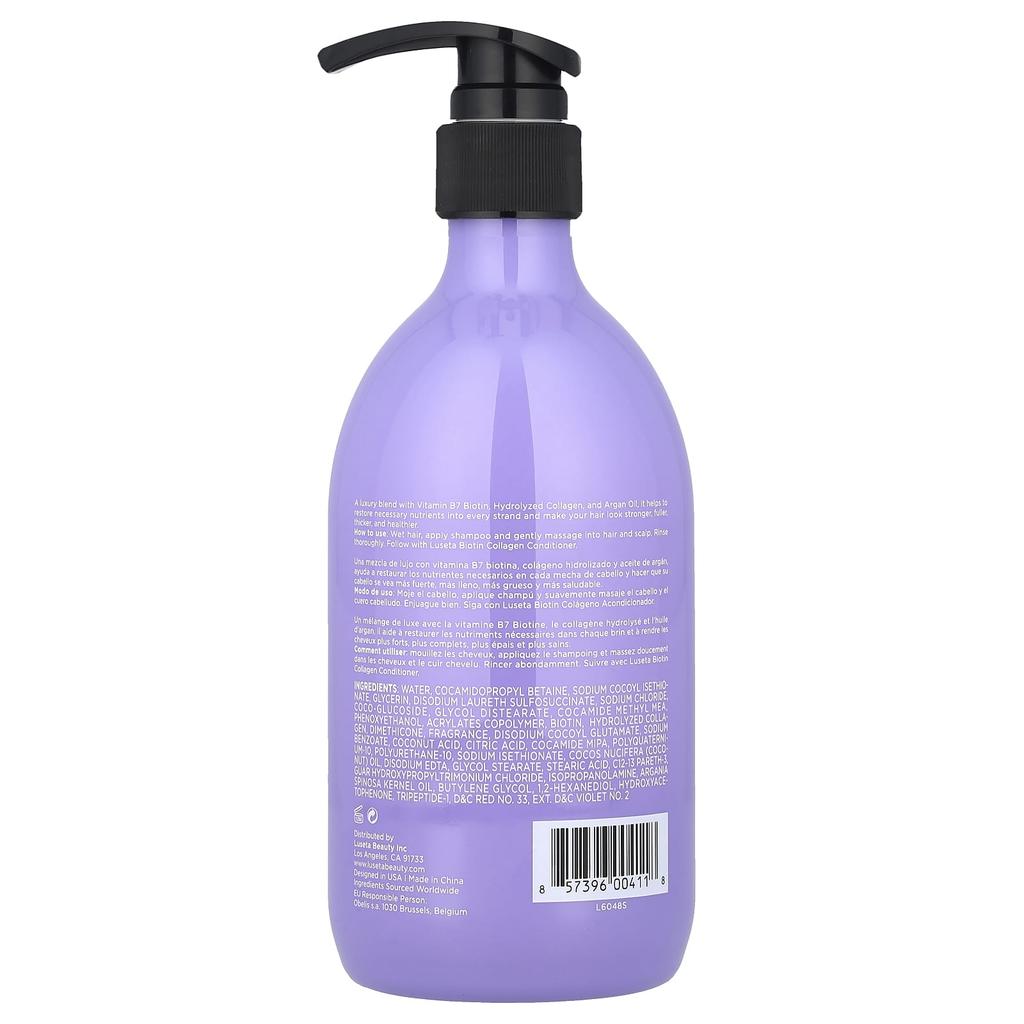 Biotin & Collagen Shampoo, For Fine, Dry Hair, 500Ml (16.9Fl Oz)