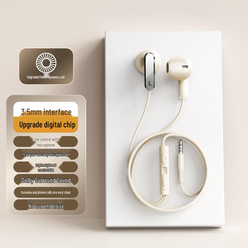 Wired Noise-Cancelling In-Ear Headphones with Type-C Interface - High-Quality Sound & Heavy Bass for Gaming and Music on Phones & Tablets