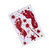 Creepy DIY Widnow Decor Horror Finger Foot Wall Stickers Halloween Decor Blood Handprint