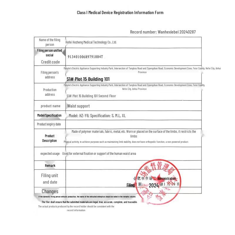 Hezheng Low-Frequency Pulse Back Support Belt