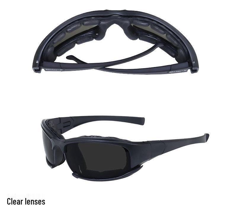 Polarized Tactical Sunglasses Set with Night Vision Goggles (7-Piece) for Shooting and CS Field Use