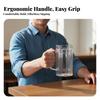 3 Pieces Acrylic Beer Mug Stein Cup Break Resistant PET with Glass Like And Ergonomic
