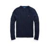 RL Ralph Lauren Pony Logo Crew Neck Knit Sweater - Men's & Women's Warm Autumn/Winter Cable Knit Pullover