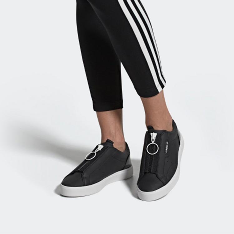 (WMNS) adidas originals Sleek Zip 'Black White' Women's EF0695