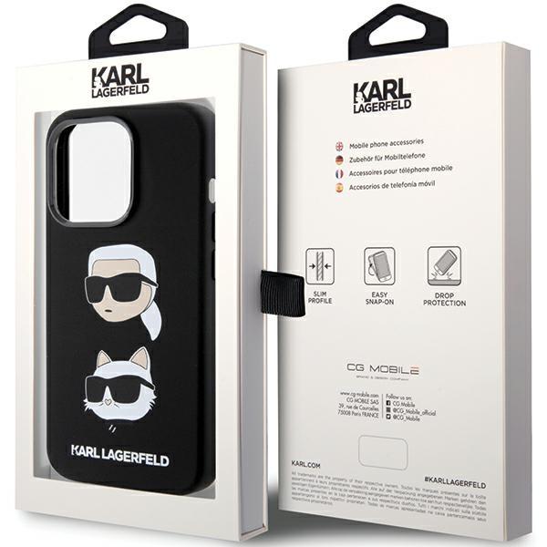 Karl Lagerfeld KLHCP15XSDHKCNK iPhone 15 Pro Max 6.7" Black/black Silicone Karl&Choupette Head