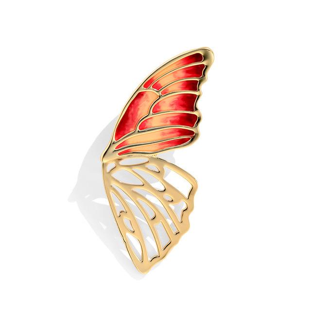 High-end butterfly wing brooch temperament women ins versatile painting oil enamel butterfly jacket accessories corsage pin