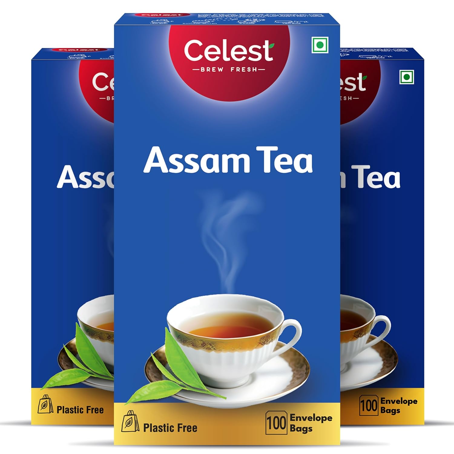 Celest Assam Black Tea Bags 100 Tea Bags Pack of 3 Premium Single Serve Rich Flavor Infusion