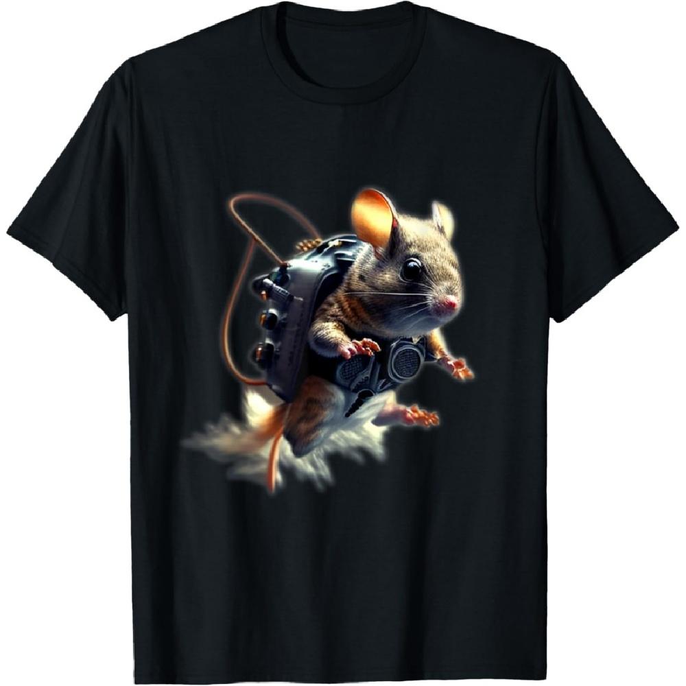 

Funny flying Mouse with Jet Pack T-Shirt XXXXXL чорний
